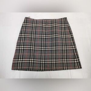 NEW Burberry vintage y2k grey nova check mini skirt size 38